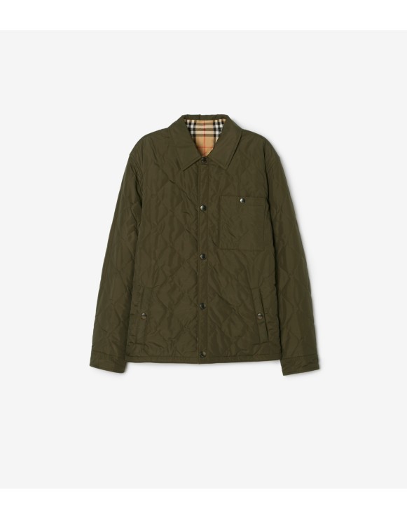 BURBERRY ［バーバリー］キルティングジャケット ノバチェック カーキ メンズ デザイナー キルティングジャケット | Burberry®