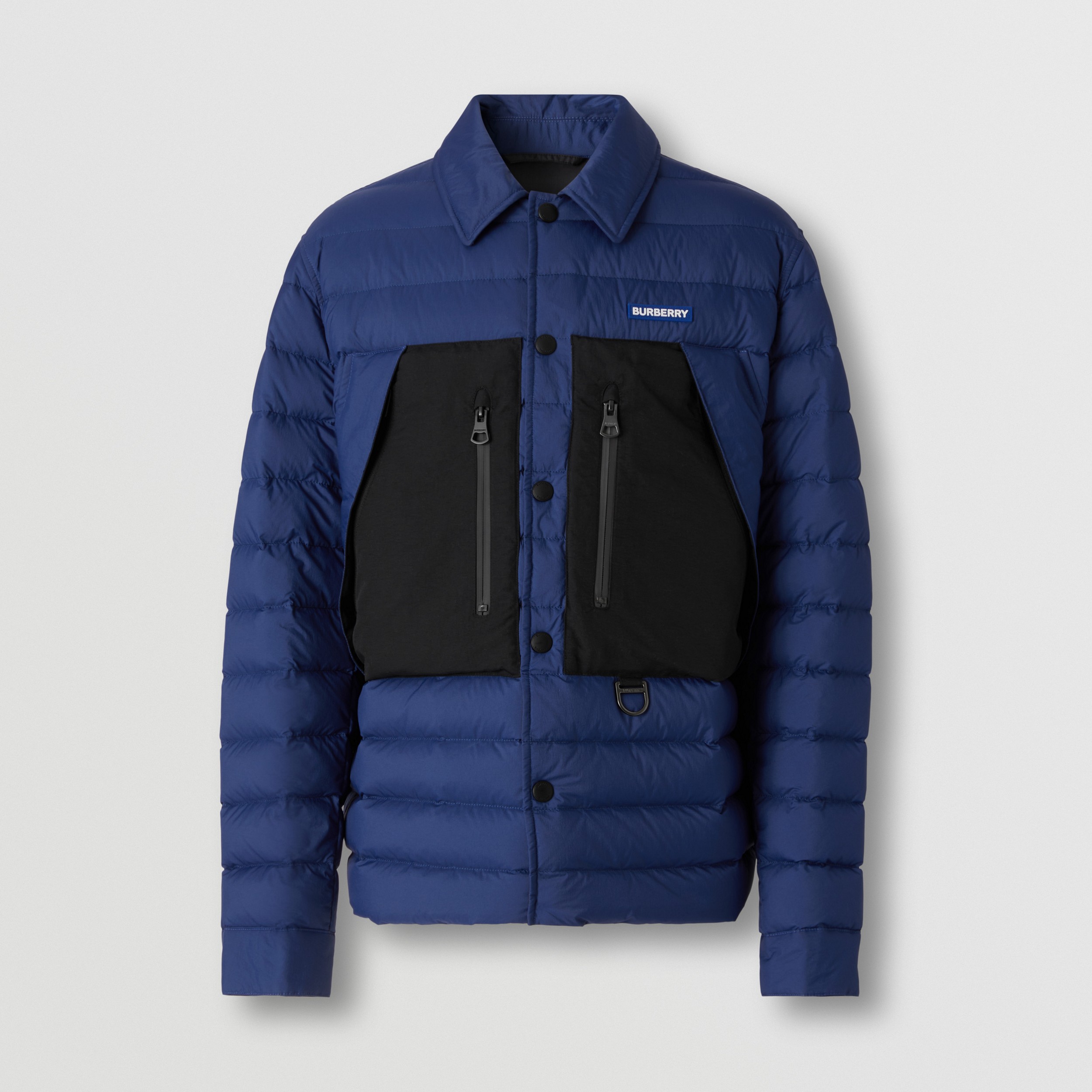 Logo Print Nylon Puffer Jacket in Deep Royal Blue - Men | Burberry® Official - 4