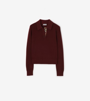 Long-sleeve Wool Polo Shirt