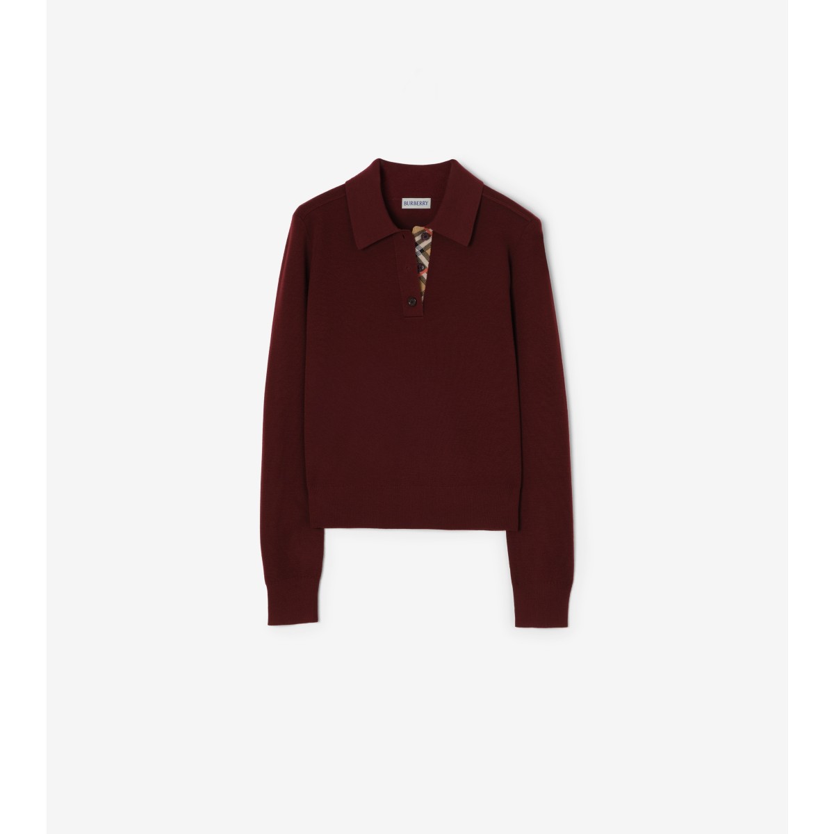  Check Long-sleeve Polo Shirt