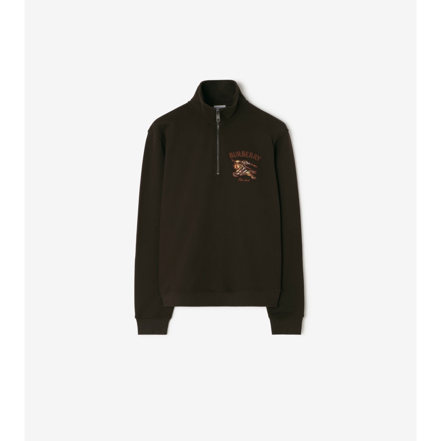Knight Check Cotton Half-zip Sweatshirt