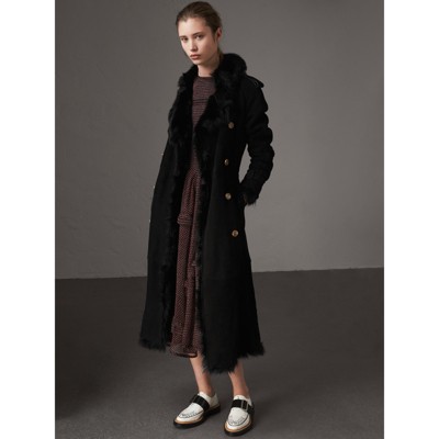 burberry sheepskin coat