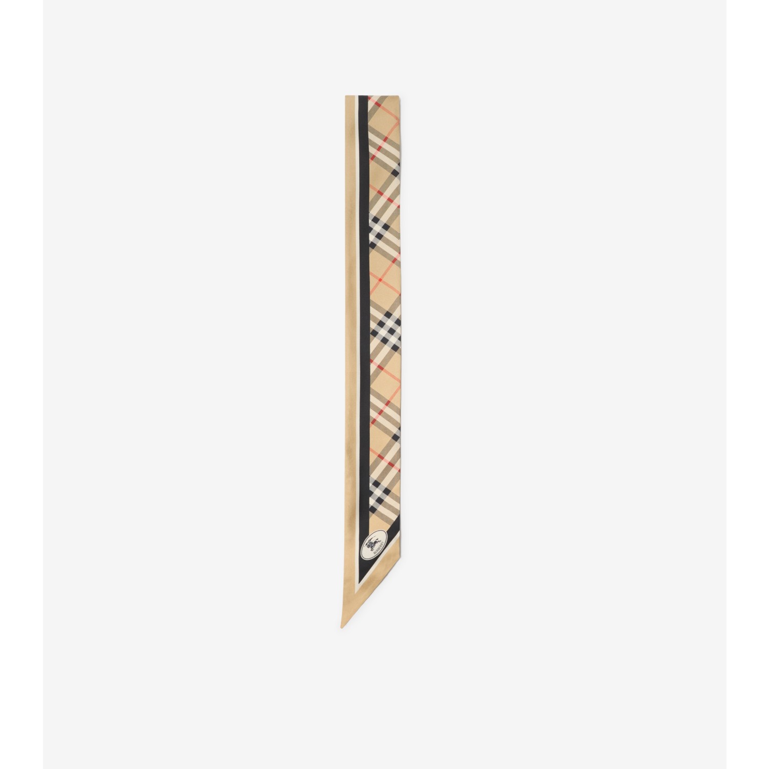 Foulard ultrafin en soie Check