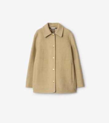 Wool Overshirt in Sand - Women | Burberry® Official