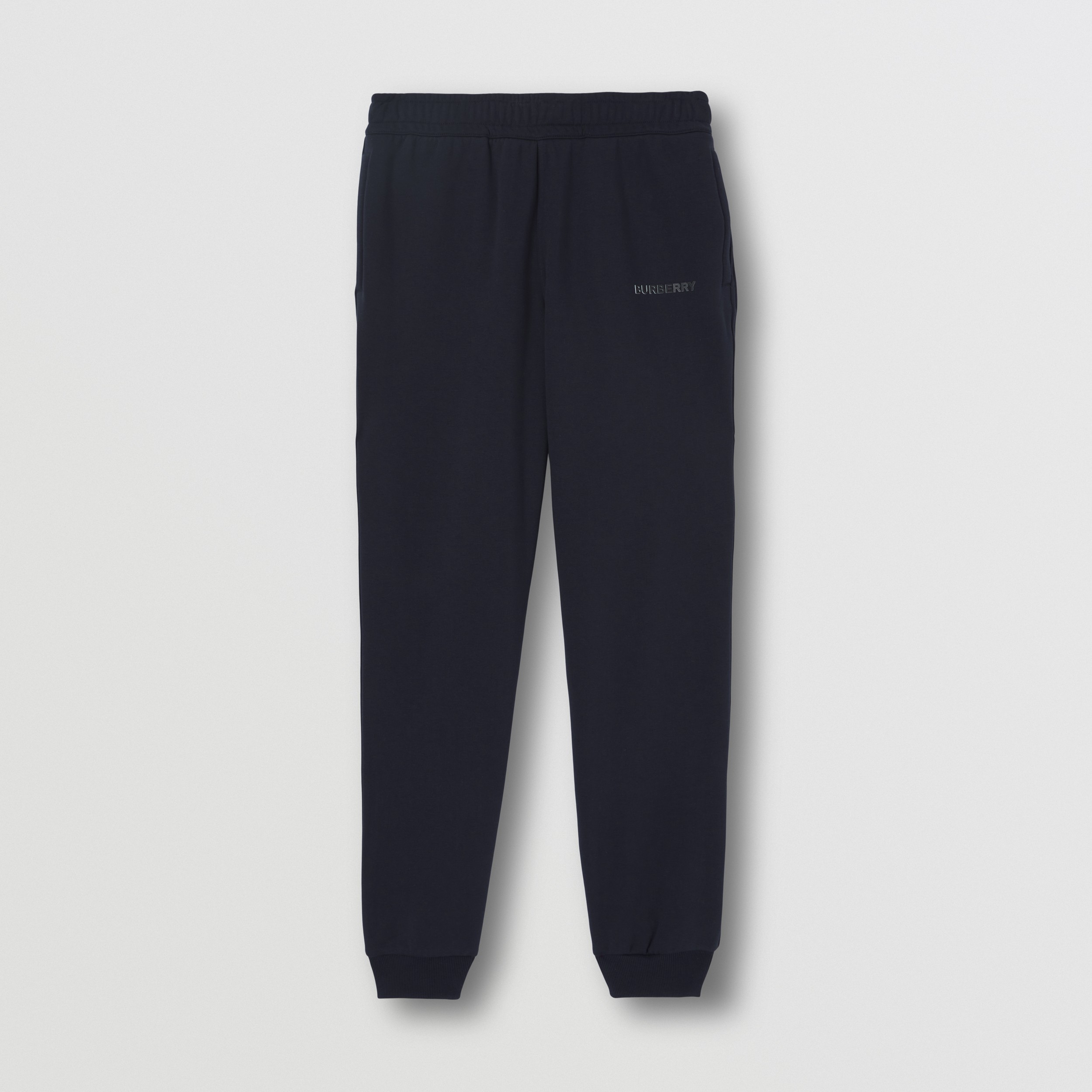 Pantaloni da jogging in cotone stretch con stampa con logo (Blu Carbone) - Uomo | Sito ufficiale Burberry® - 4
