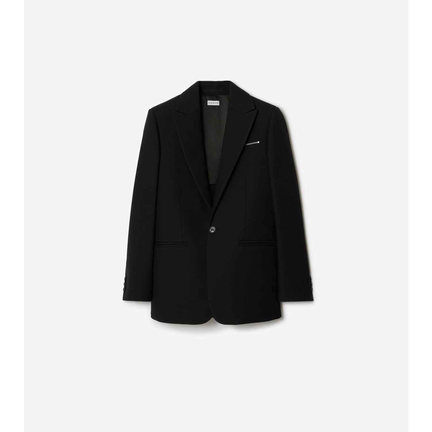 Wool Tailored Jacket in Black - Women | Burberry® Official