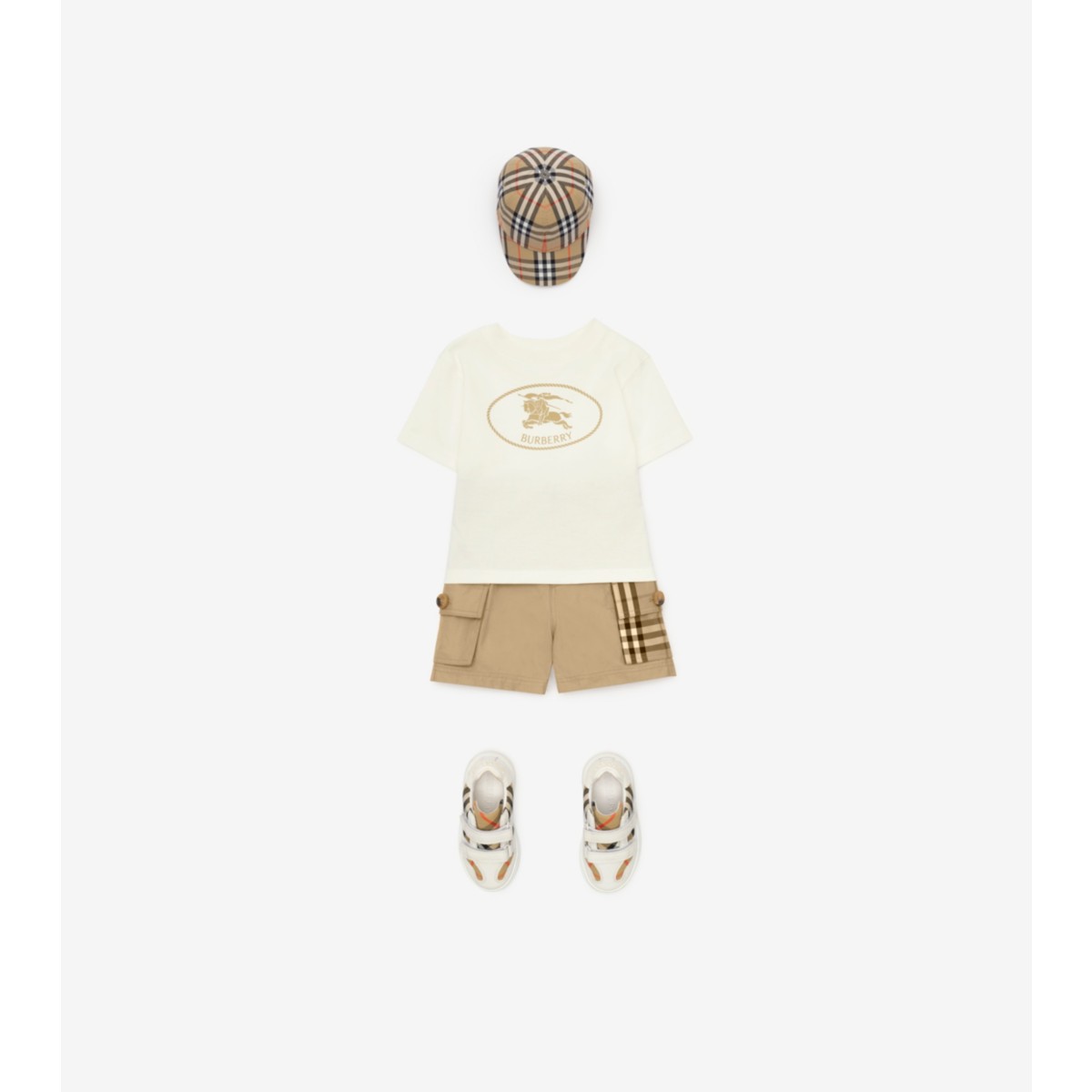  Printed Knight Stamp Cotton T-shirt