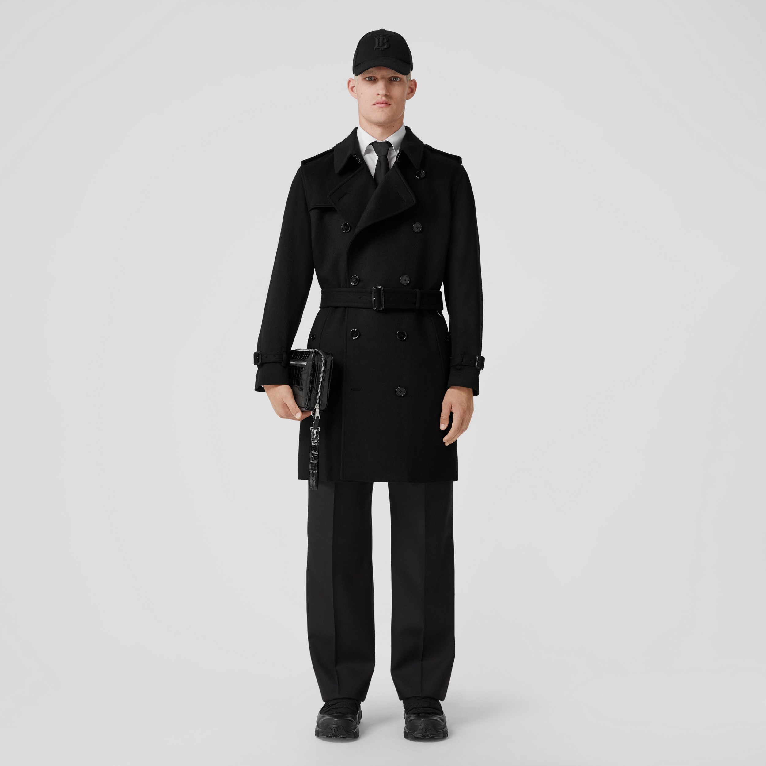 Trench coat Kensington en cachemir (Negro) - Hombre | Burberry® oficial - 4