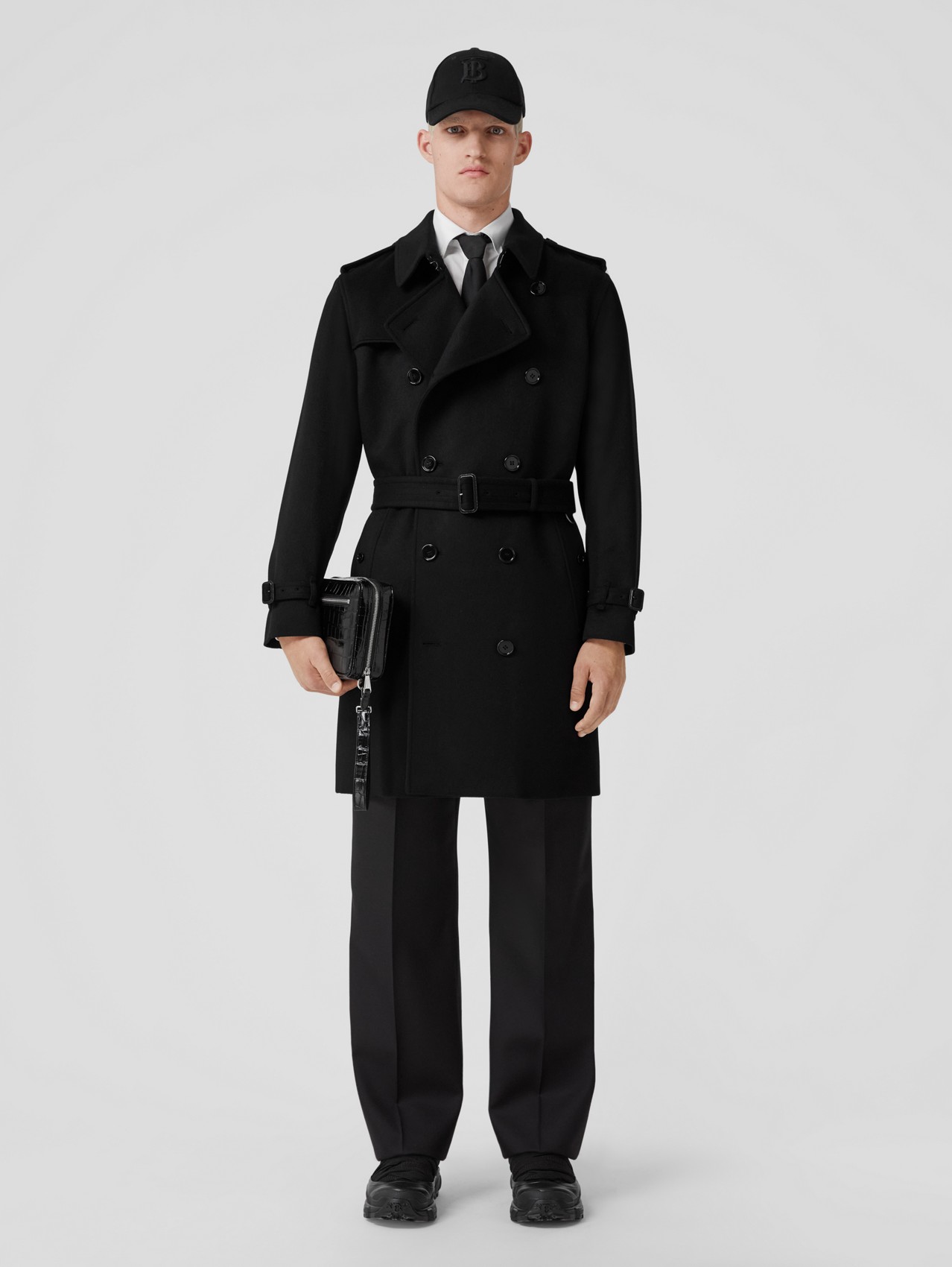 Uomo Abbigliamento da Cappotti da Impermeabili e trench Trench doppiopetto in cotone con cintura uomoBurberry in Cotone da Uomo colore Nero 