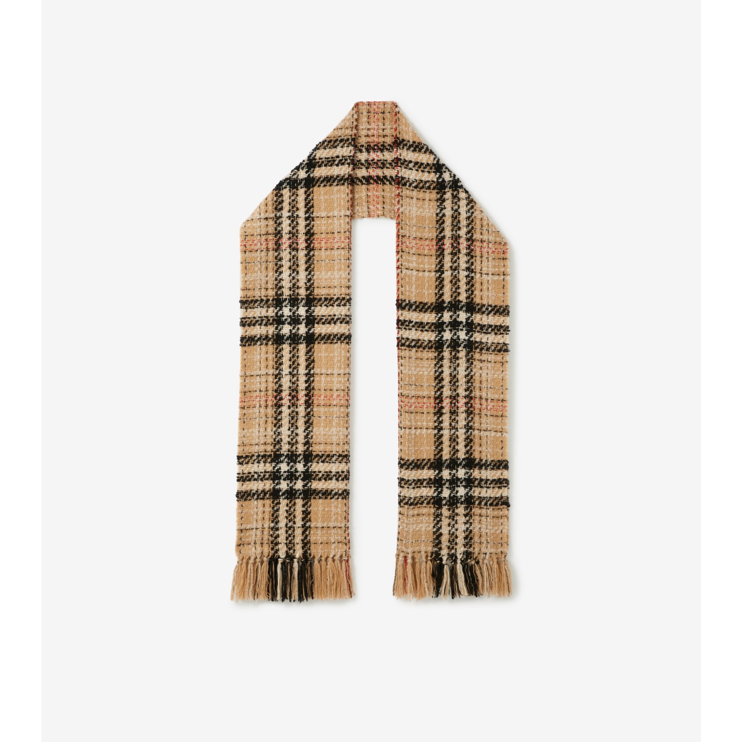 Vintage Check Cashmere Scarf in Beige - Burberry