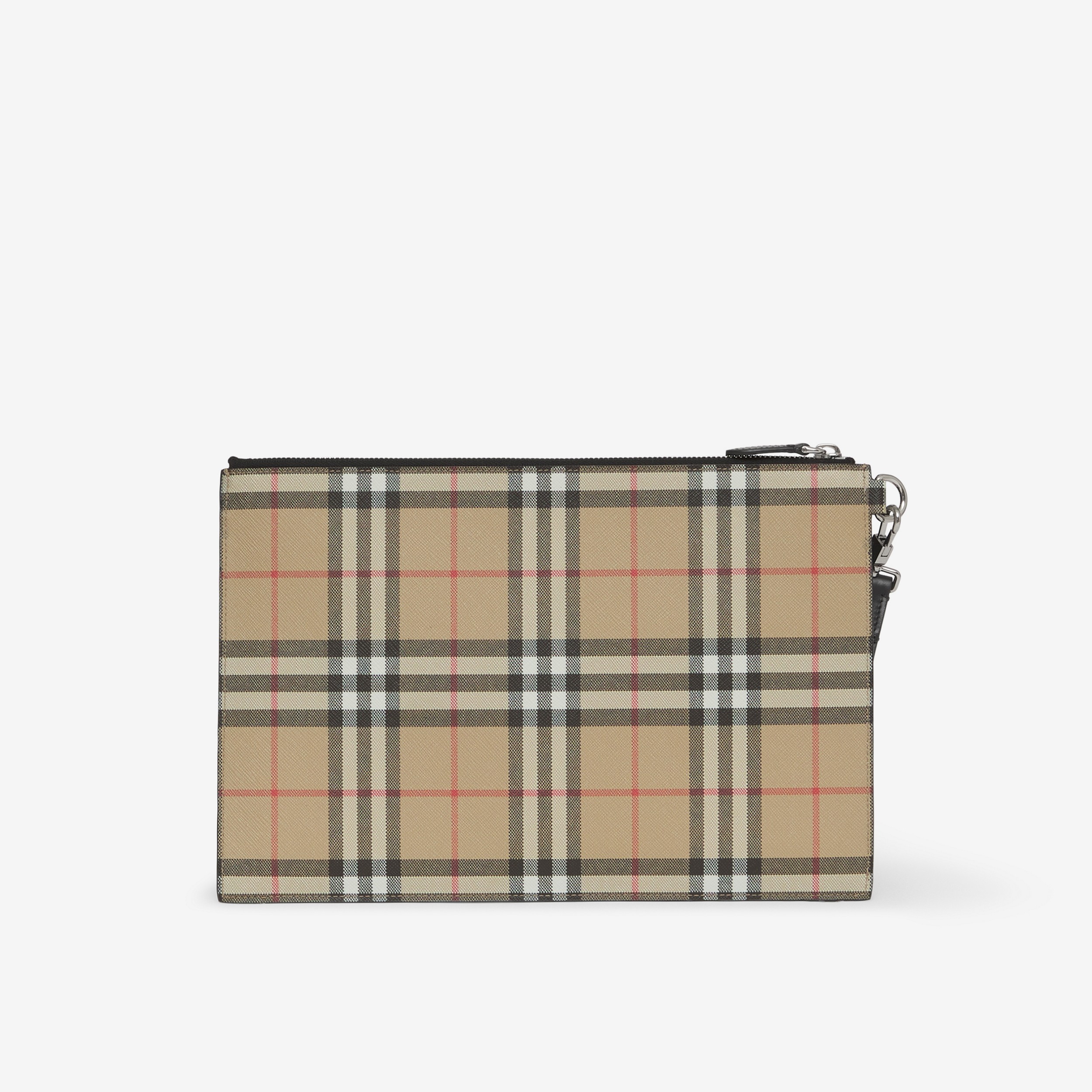 Vintage Check Zip Pouch in Archive Beige - Men | Burberry® Official - 3