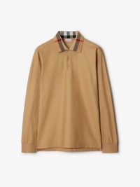 Cotton Polo Shirt in Archive Beige