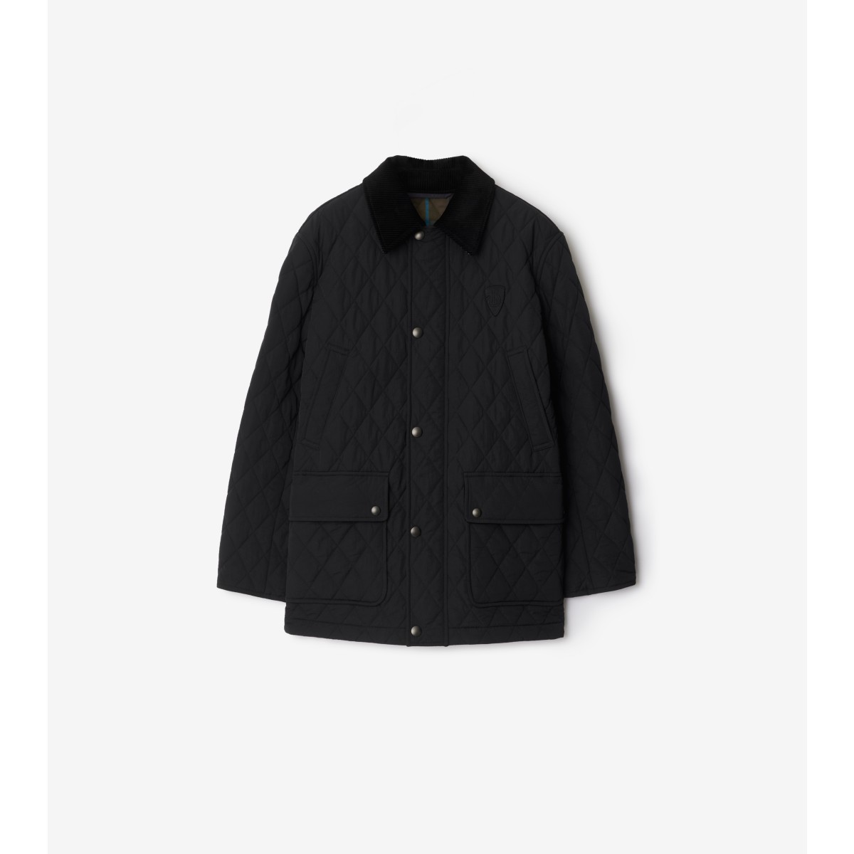 Shop Burberry Quilted Nylon Barn Jacket In Black/snug