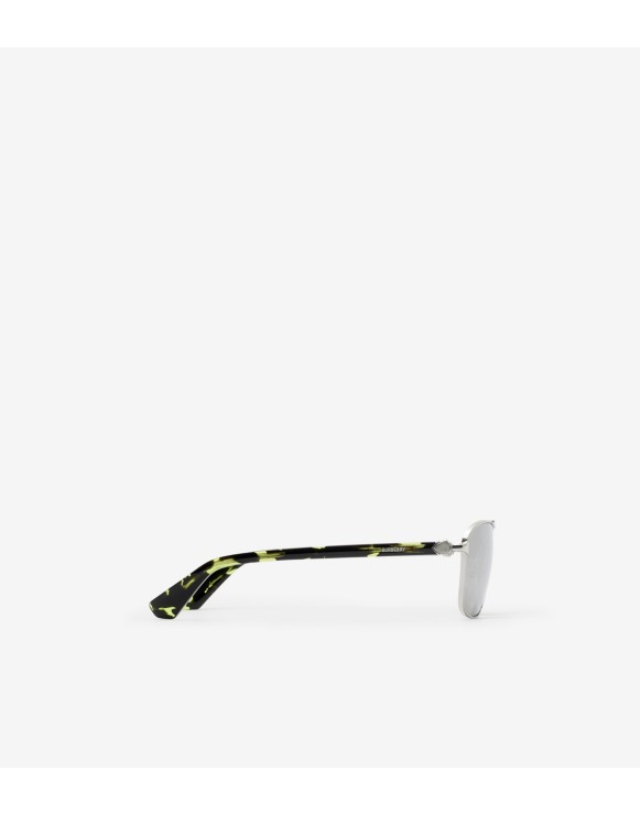Lunettes de soleil Shield rectangulaires en métal​