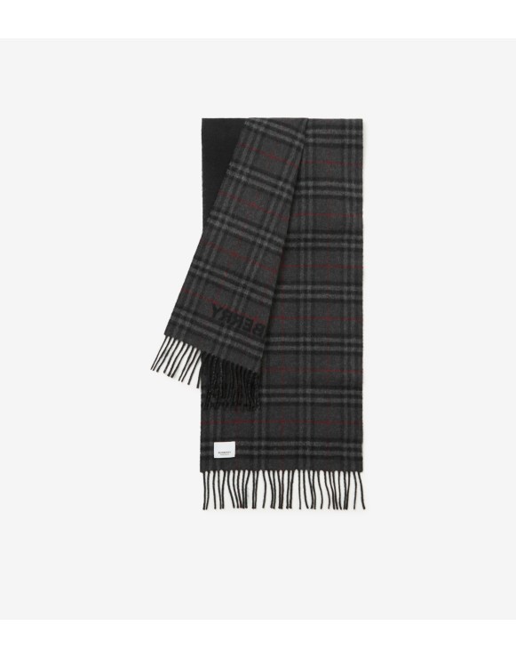 Reversible Check Cashmere Scarf