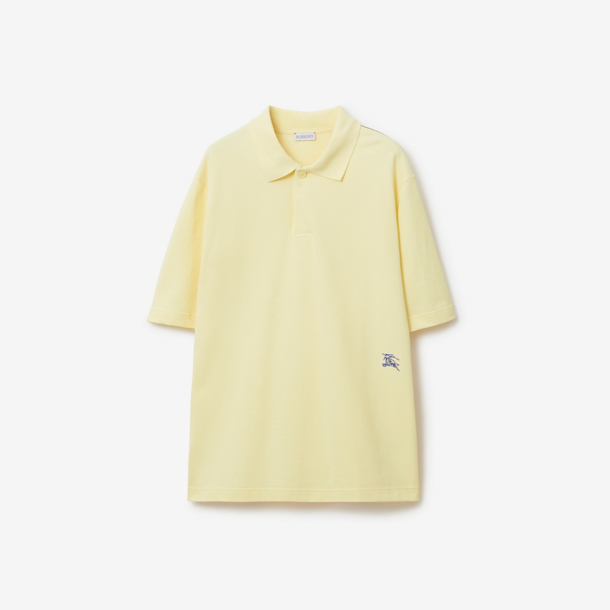 Shop Burberry Cotton Polo Shirt In Sherbet