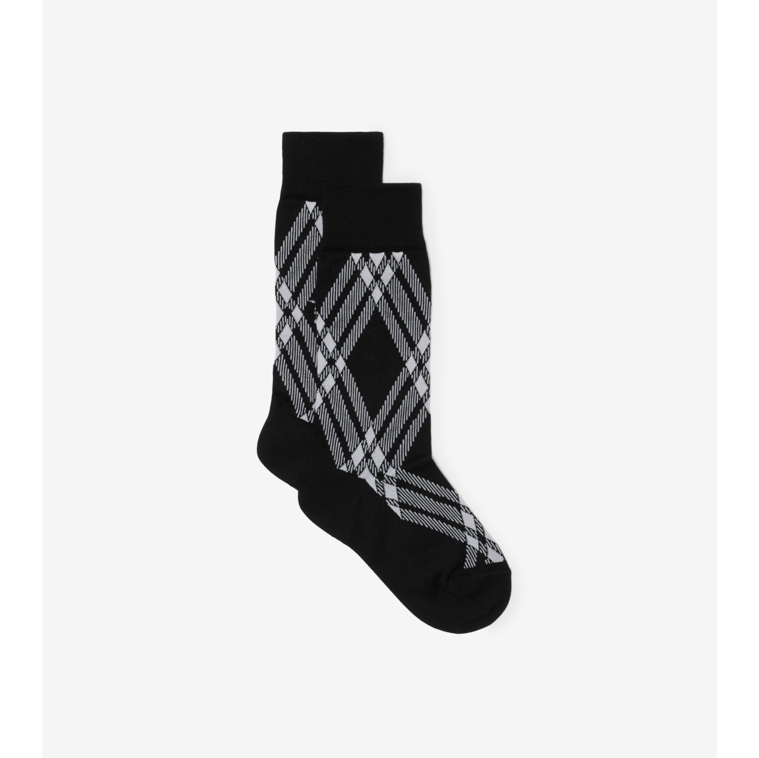 Check Cotton Blend Socks