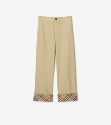 BURBERRYトラウザー Burberry Men's Toasted Walnut Dover Cotton Gabardine