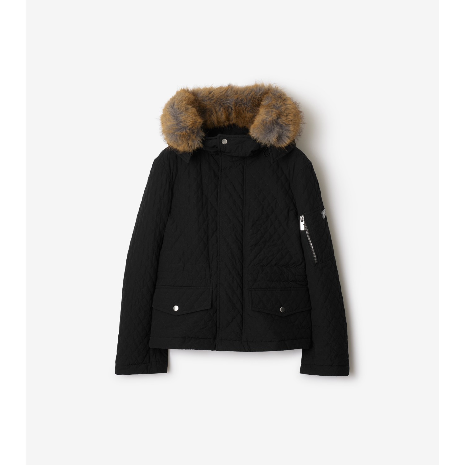 Burberry black quilted coat best sale