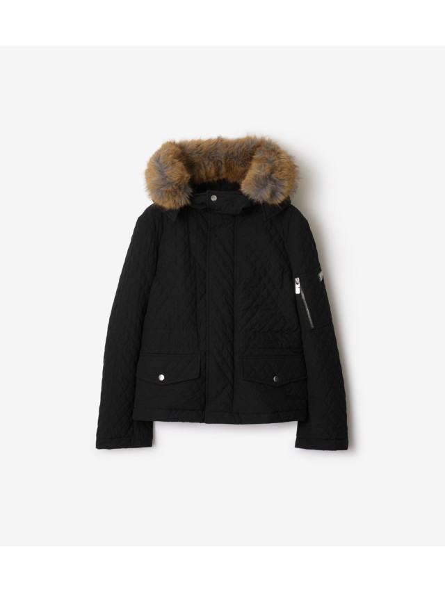 Burberry coat with fur hood best sale