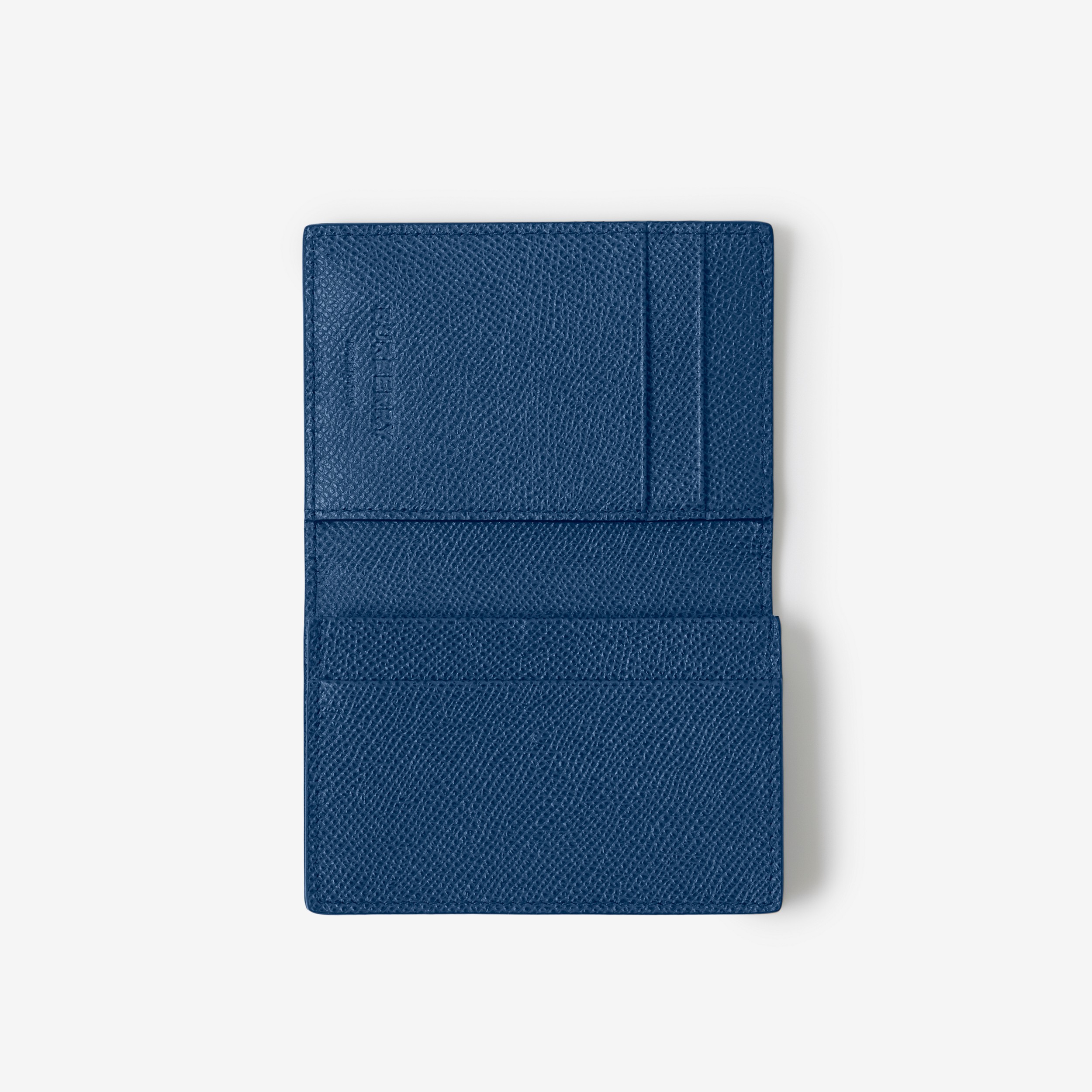 Porta-cartões TB dobrável de couro granulado (Azul Marinho Intenso) - Homens | Burberry® oficial - 4