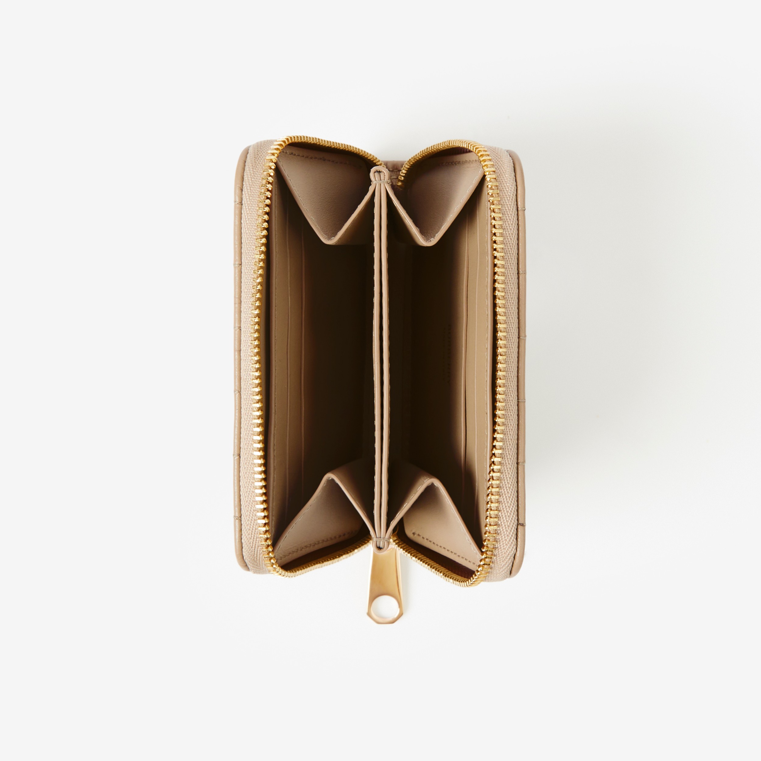 Quilted Leather Lola Zip Wallet in Oat Beige - Women | Burberry® Official - 4
