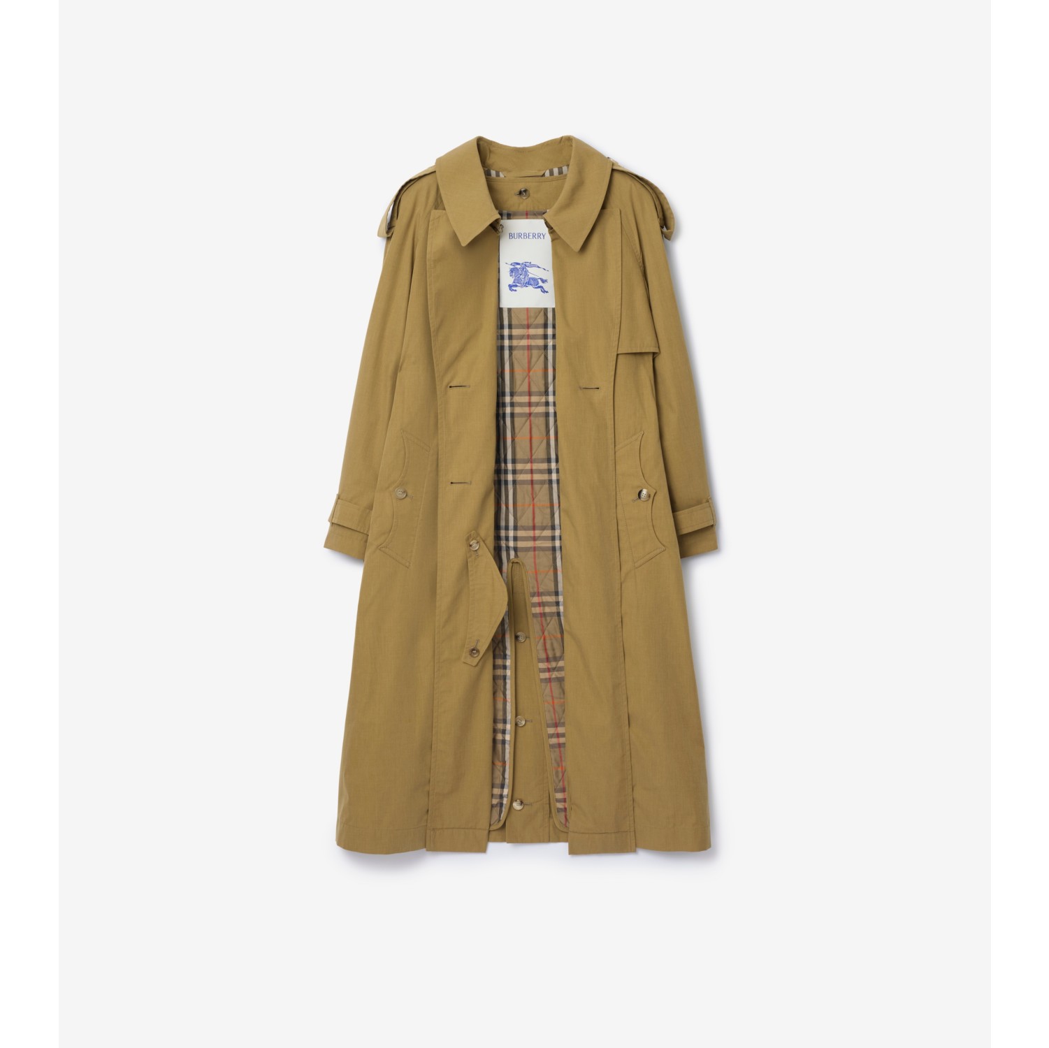 バーバリー/コート ロング キャンバス フィッツロヴィア トレンチコート ウィズ