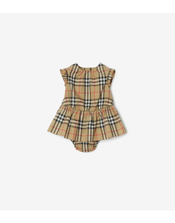 Vestido com calcinha em Check