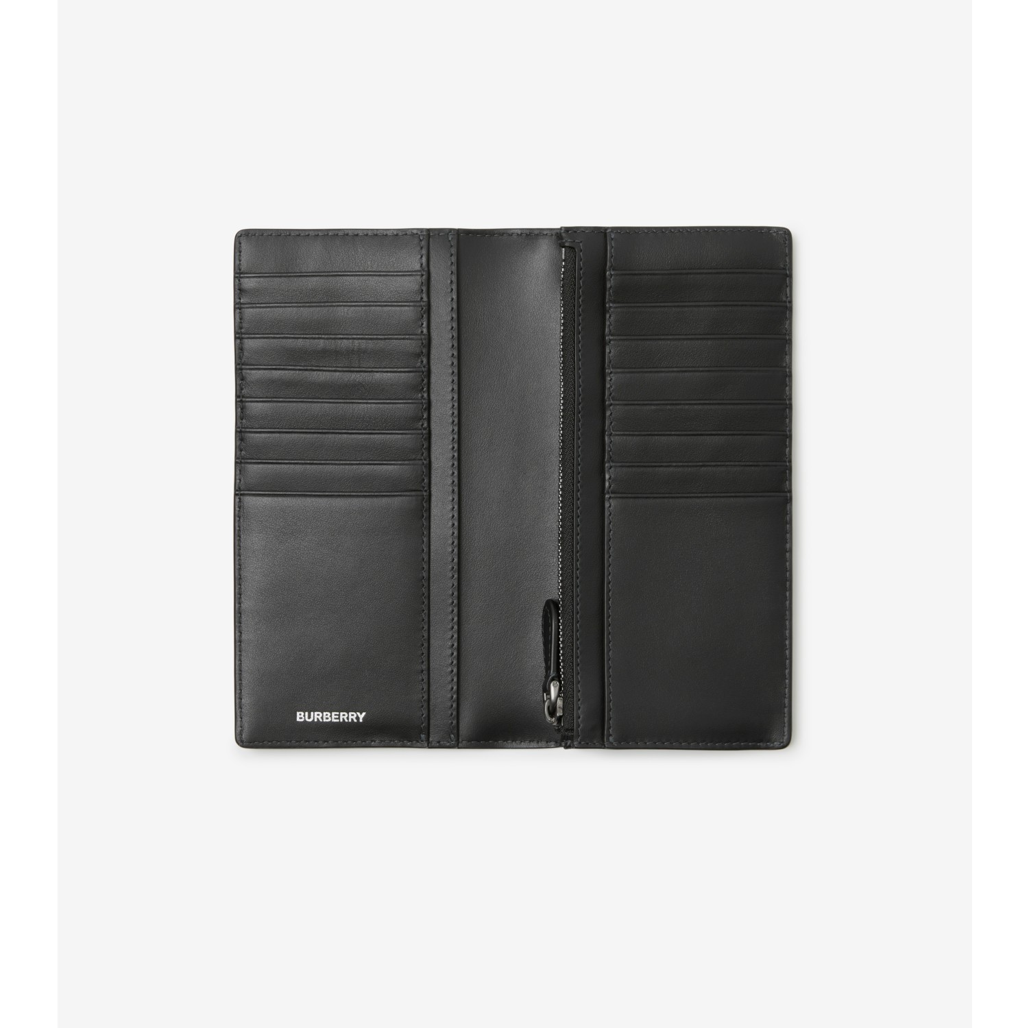 Check Continental Wallet in Charcoal Men Burberry Official