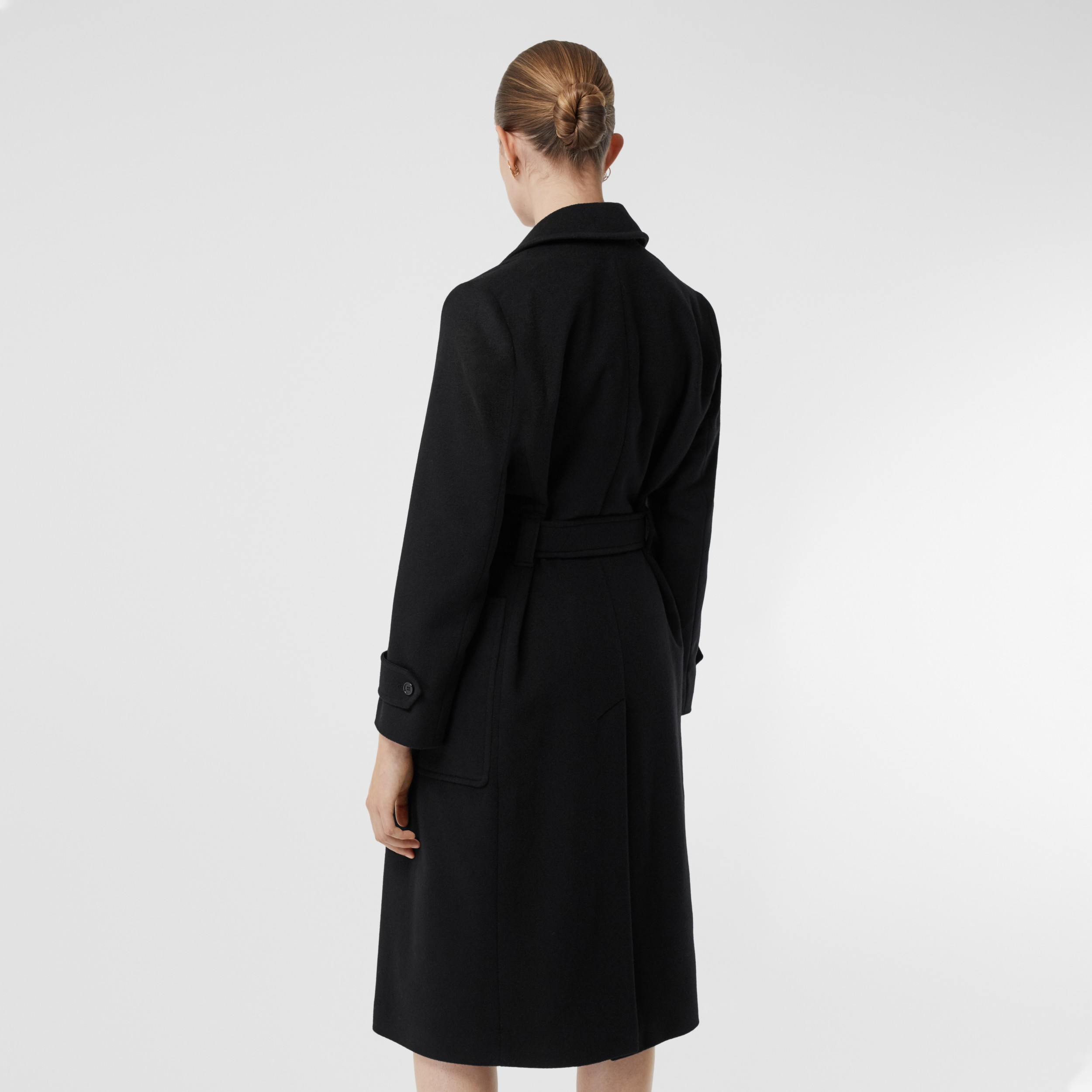 Cashmere Wrap Coat in Black - Women | Burberry United States