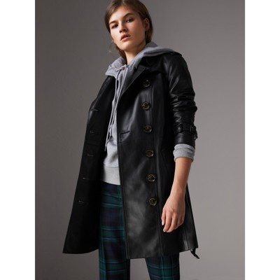 leather trench coat burberry