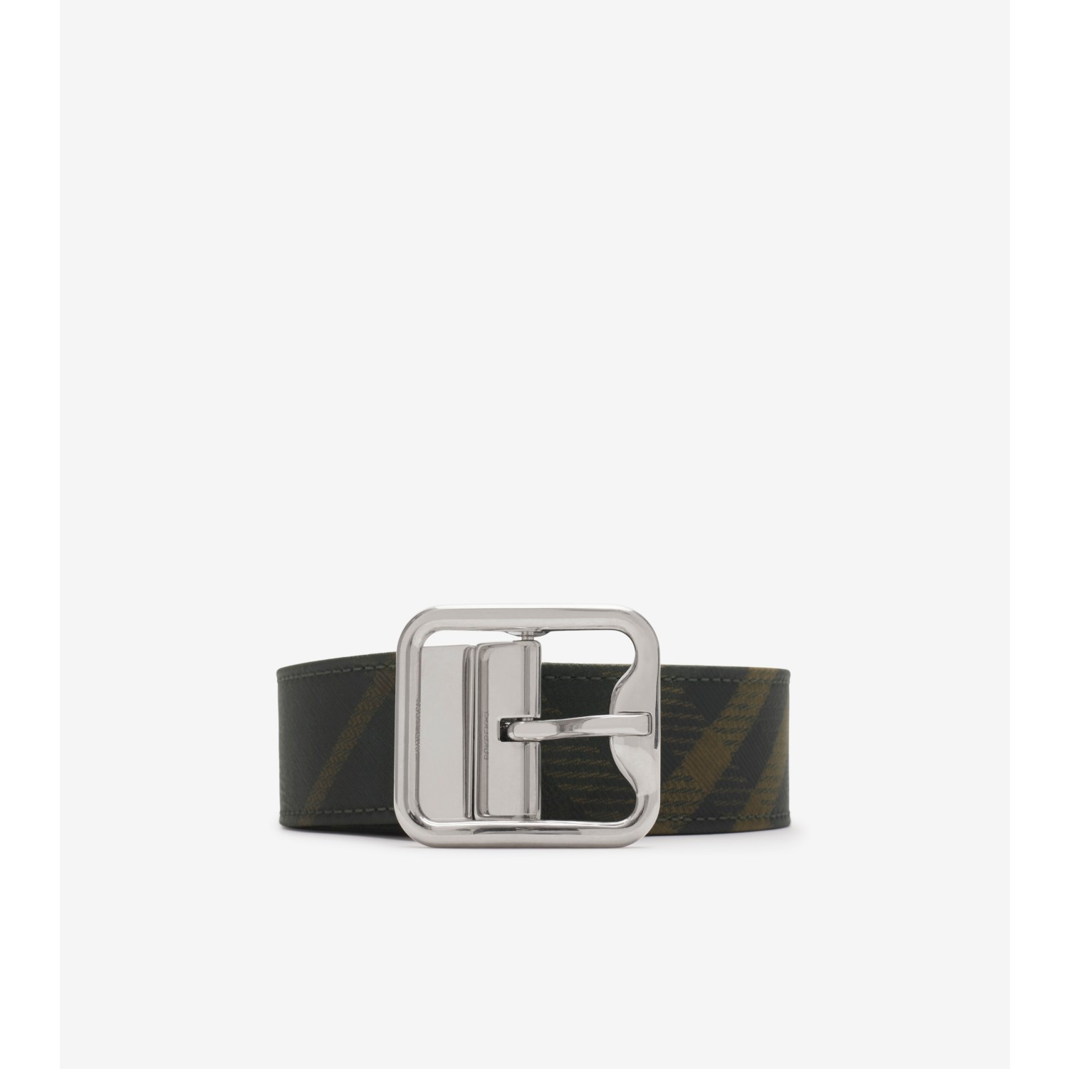 Reversible Check B Buckle Belt in Shadow black Men Burberry Official