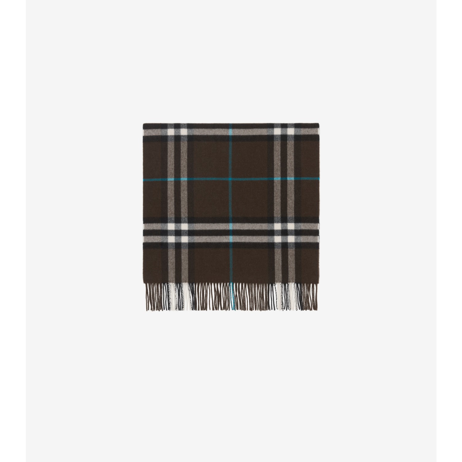 Wide Check Cashmere Scarf