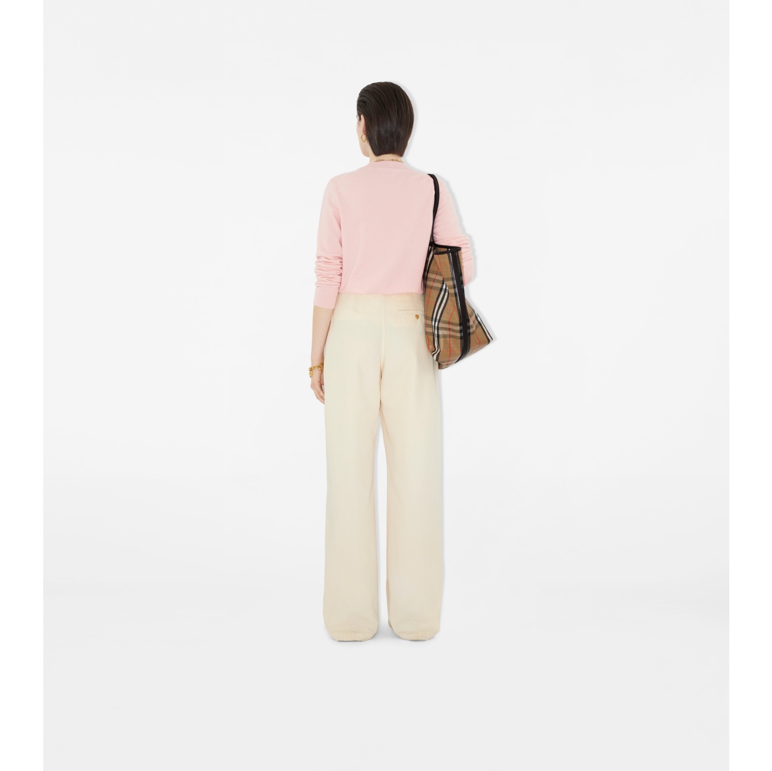 Cashmere Blend Sweater in Bouquet pink - Women | Burberry® Official