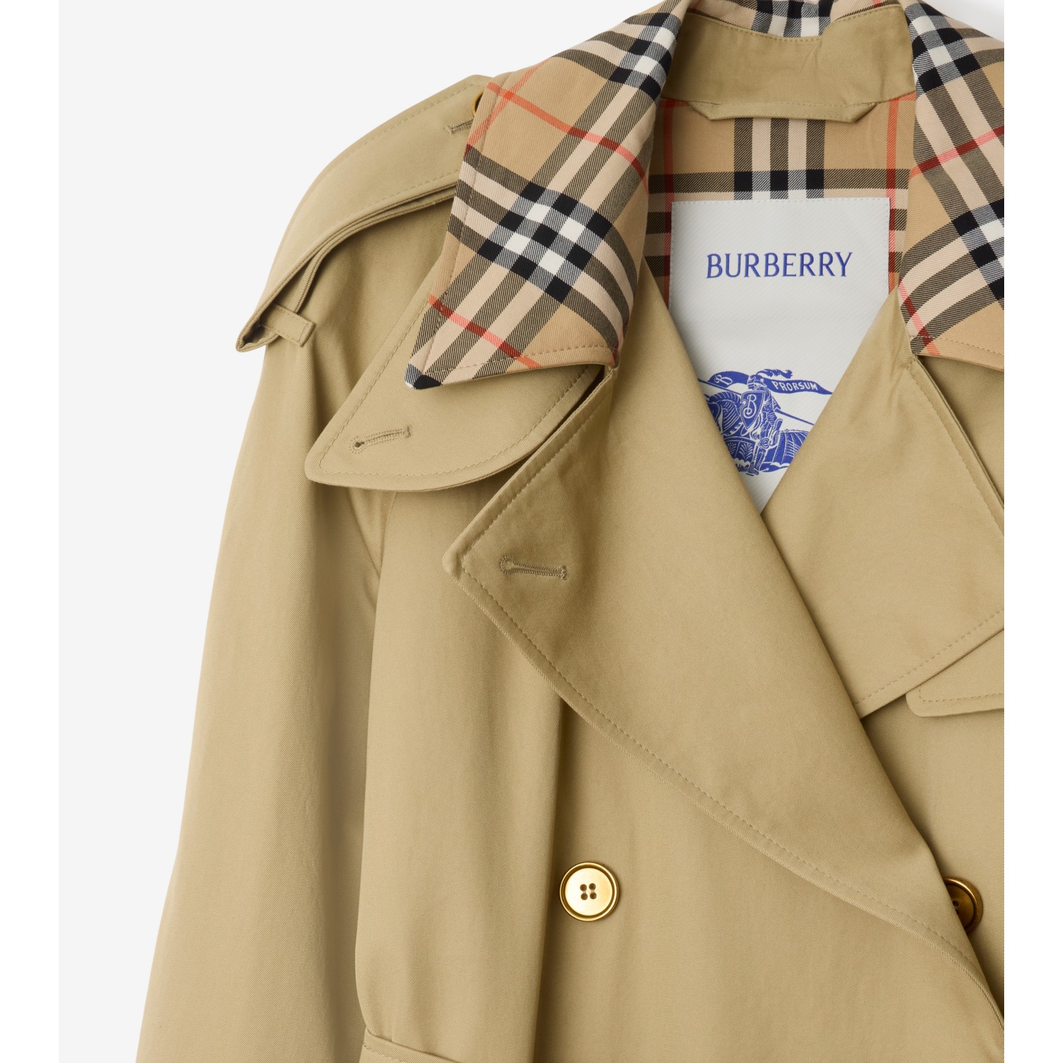 Long Check Collar Castleford Trench Coat - thumbnail 7