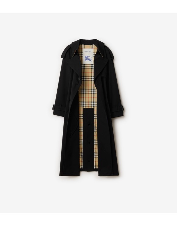 Burberryウールコート ミッドレングス ウールカーコート (チャコール) - メンズ