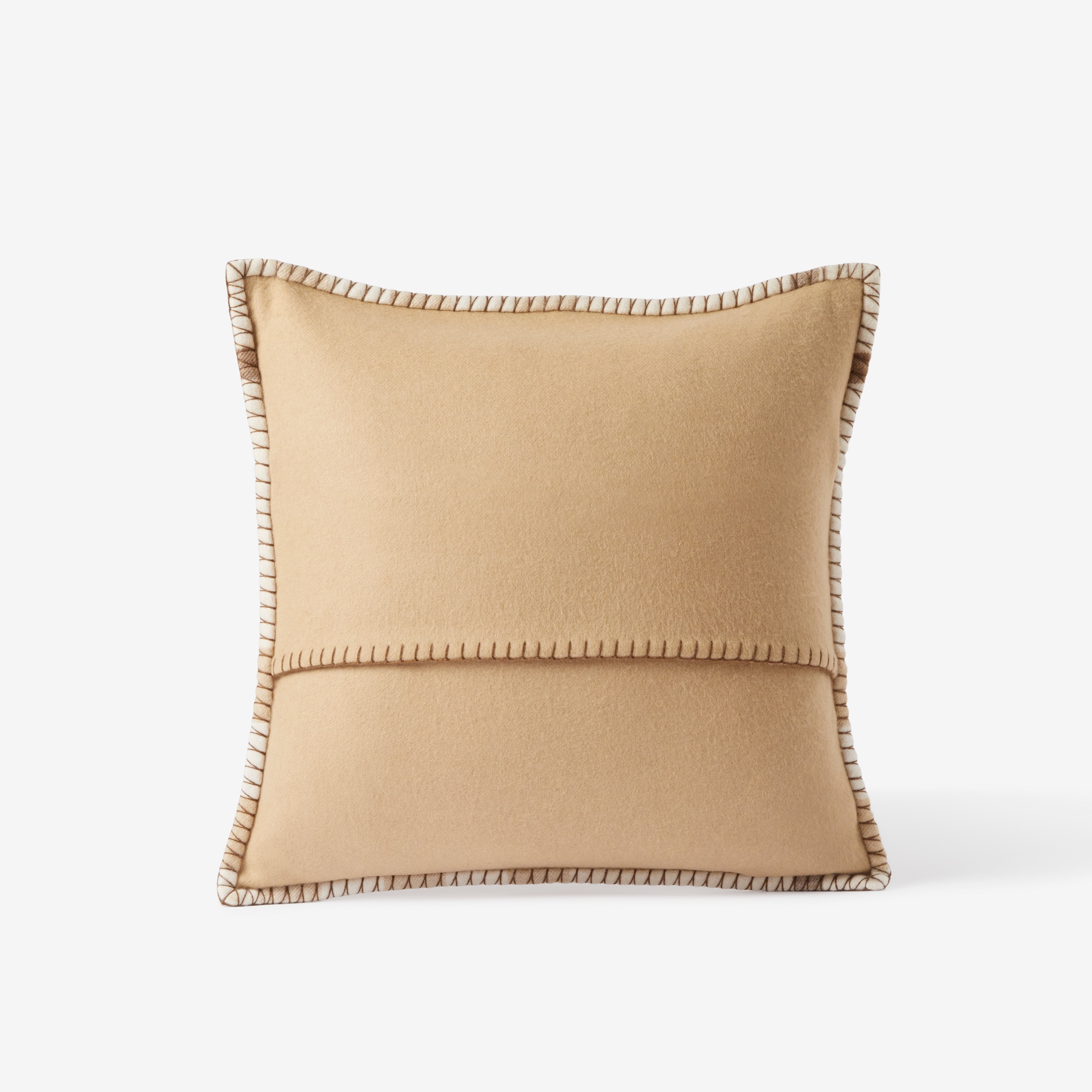 Check Cashmere Cushion Cover in Soft Fawn | Burberry® Official - 2