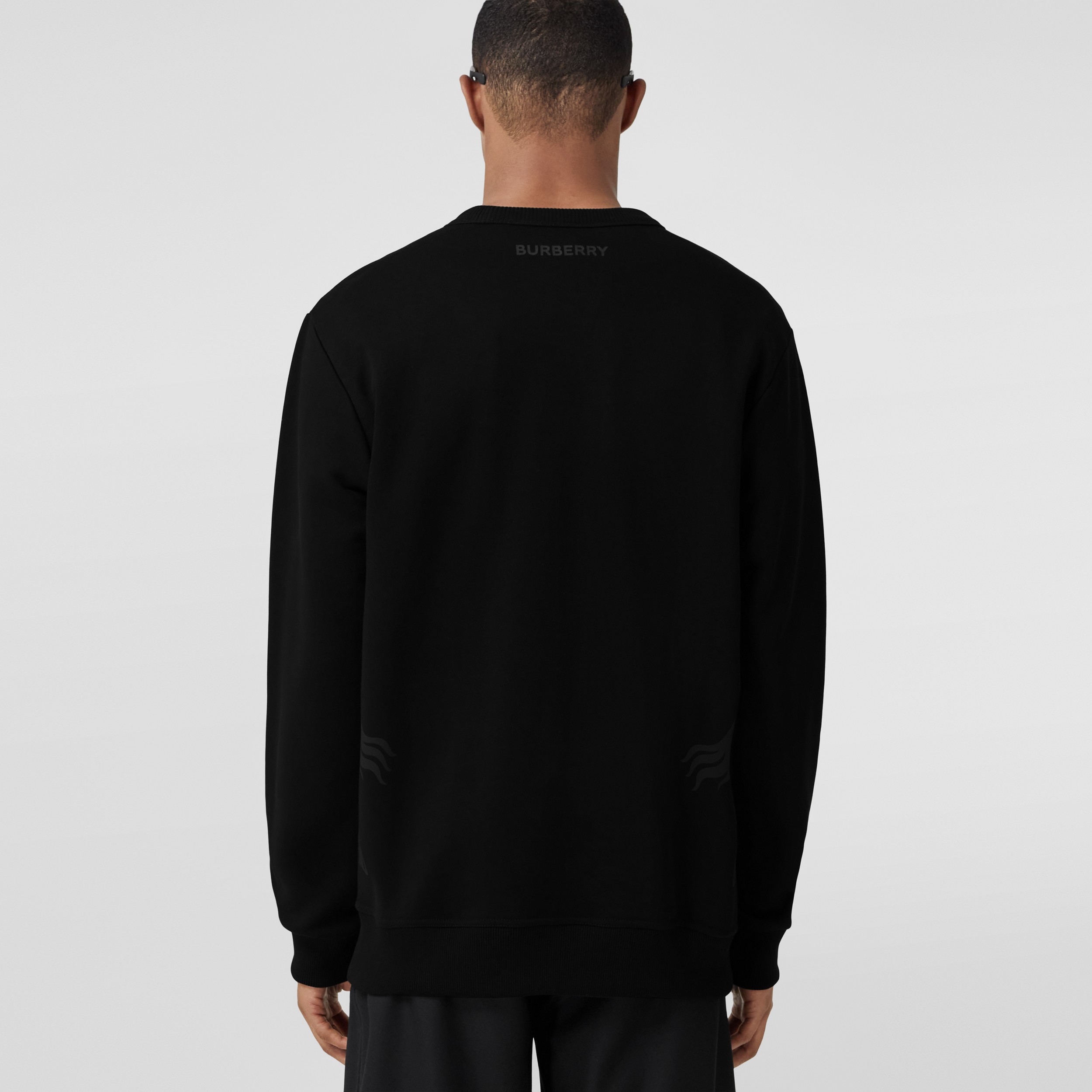 Sweat-shirt en coton avec emblème du Cavalier (Noir) - Homme | Site officiel Burberry® - 3