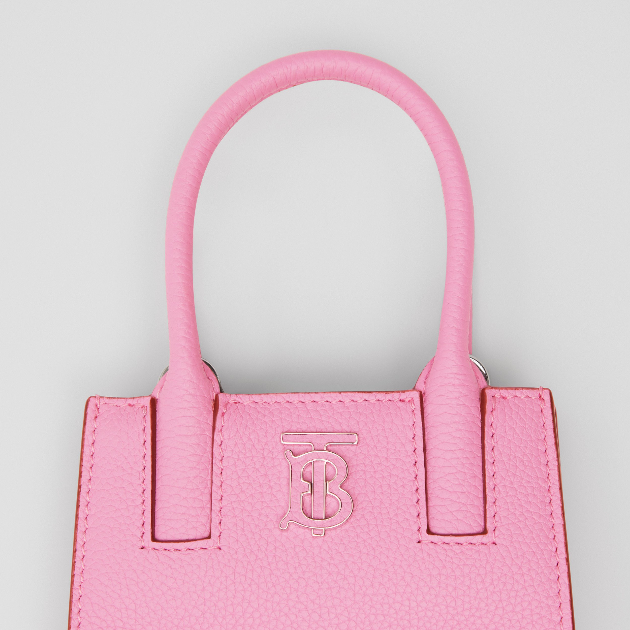 Micro Grainy Leather Frances Tote in Primrose Pink - Women | Burberry® Official - 2