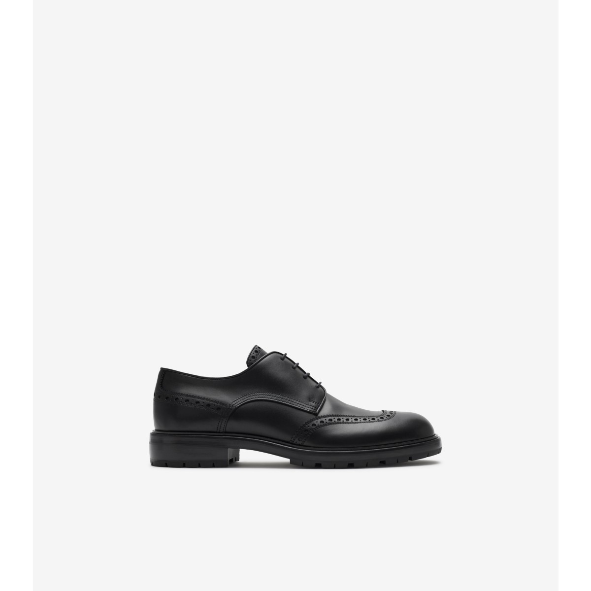 Shop Burberry Leather Soho Brogues In Black