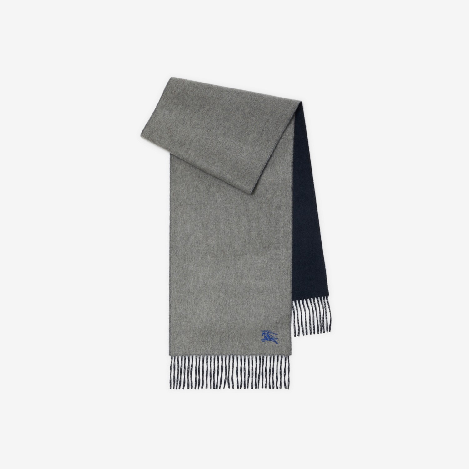 Reversible Cashmere Scarf in Grey/navy | Burberry® Official