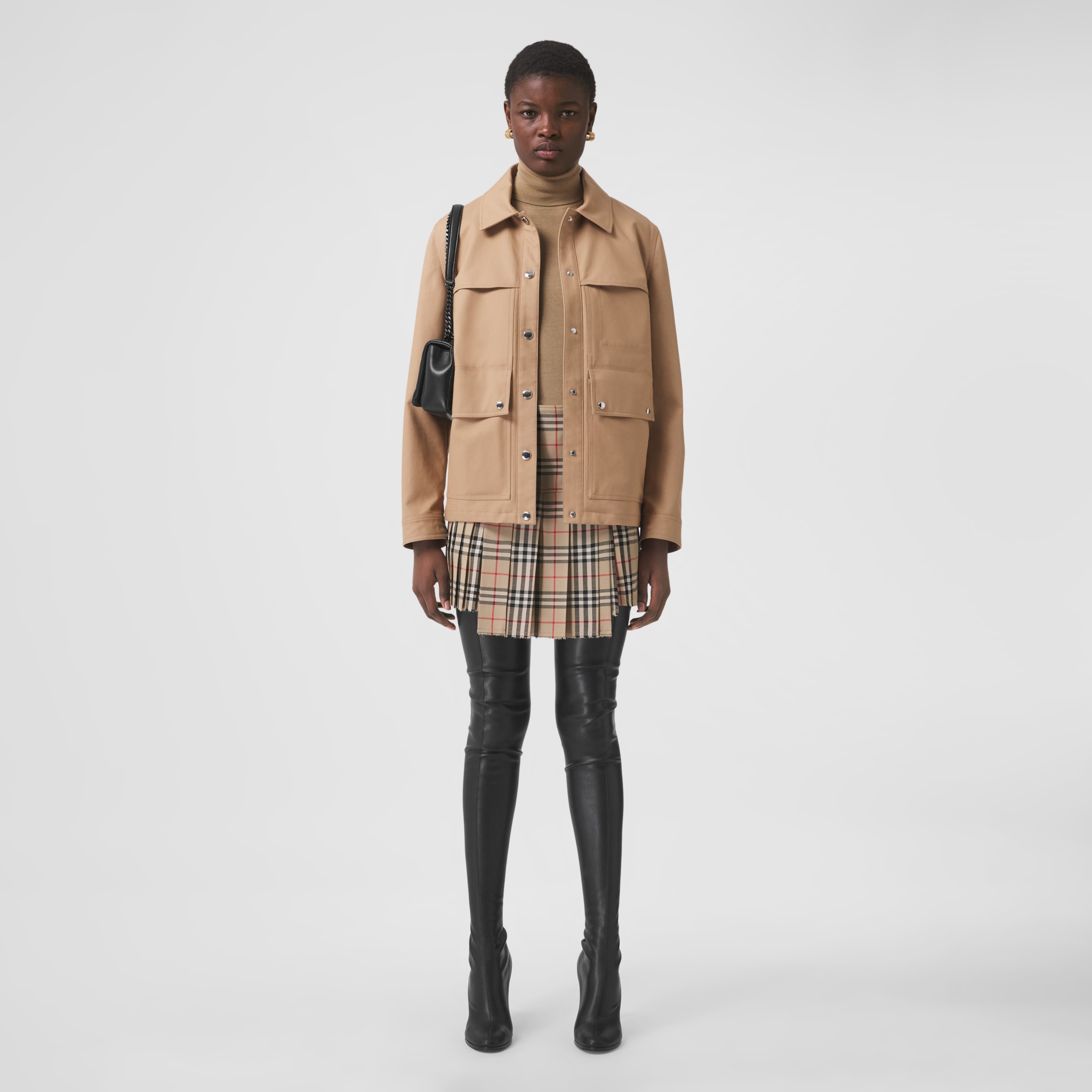 Vintage Check Wool Kilt in Archive Beige - Women | Burberry® Official