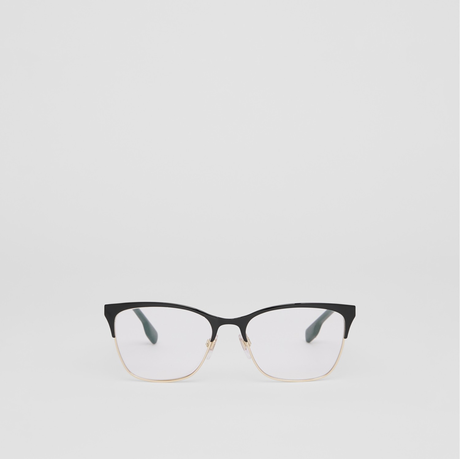 Monture œil-de-chat pour lunettes de vue avec rayures iconiques