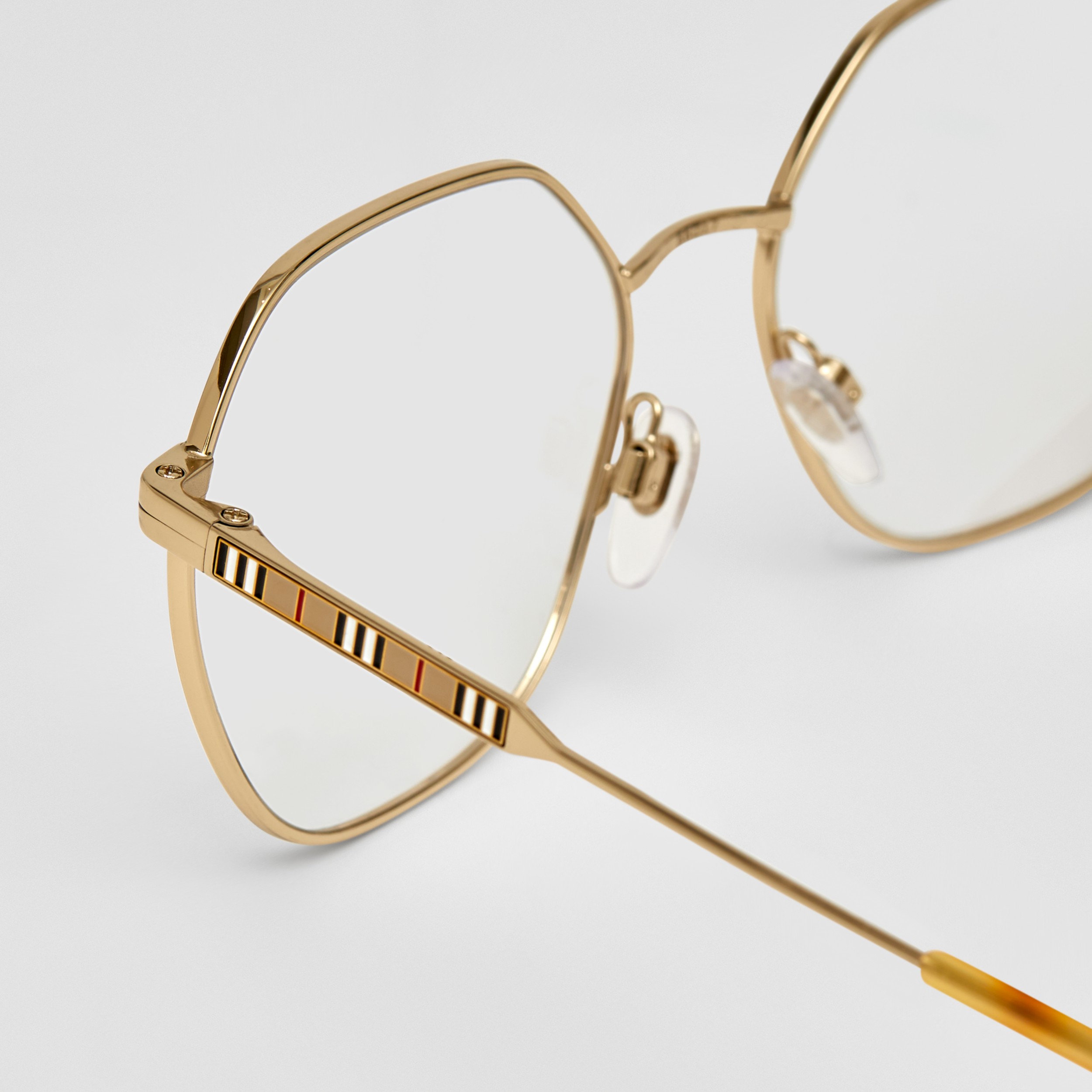 Geometric Optical Frames in Tortoiseshell Burberry United States