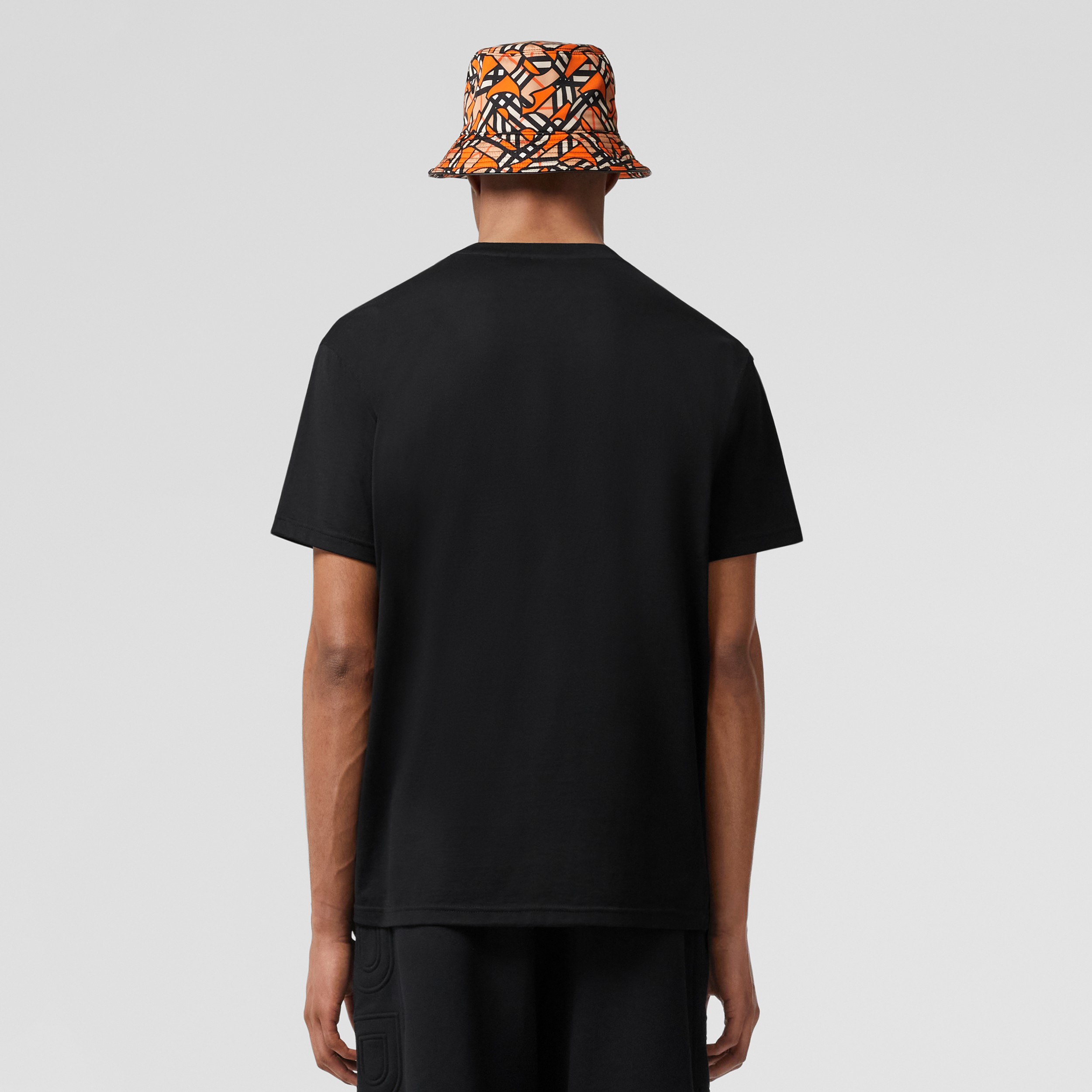ロゴアップリケ コットン オーバーサイズTシャツ (ブラック) - メンズ | Burberry®公式サイト - 3