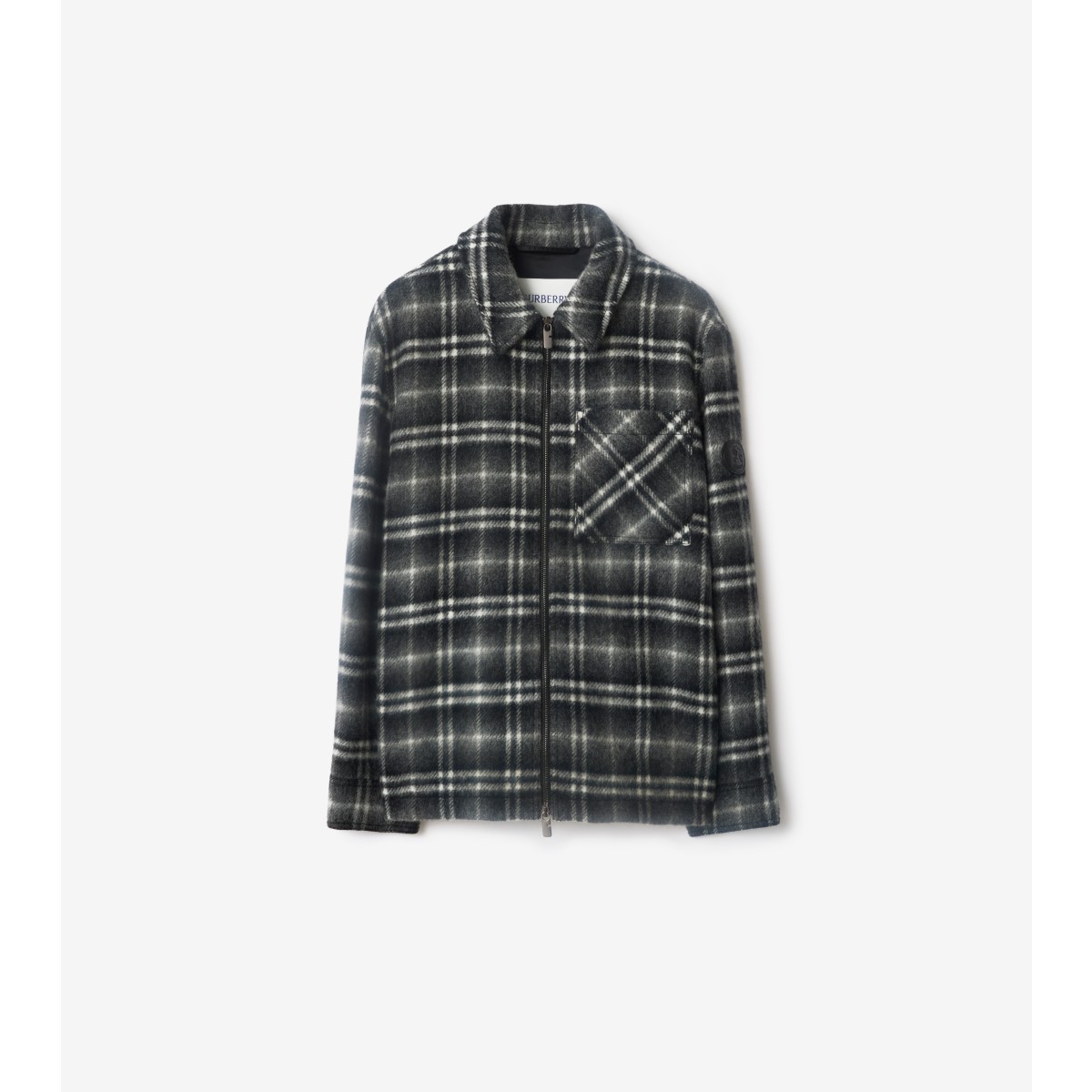  Check Wool Overshirt