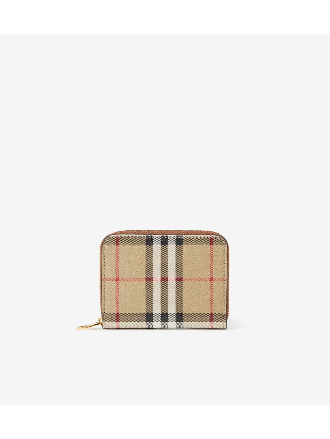 BURBERRY グリーン チェックジップ アラウンド ウォレット