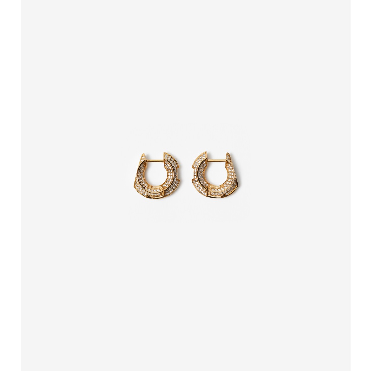  Hollow Pavé Hoop Earrings