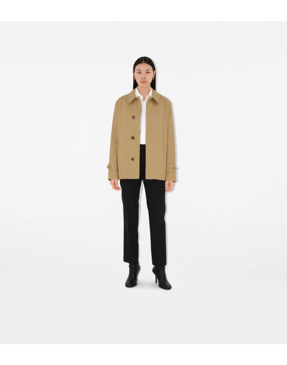 Short Gabardine Car Coat