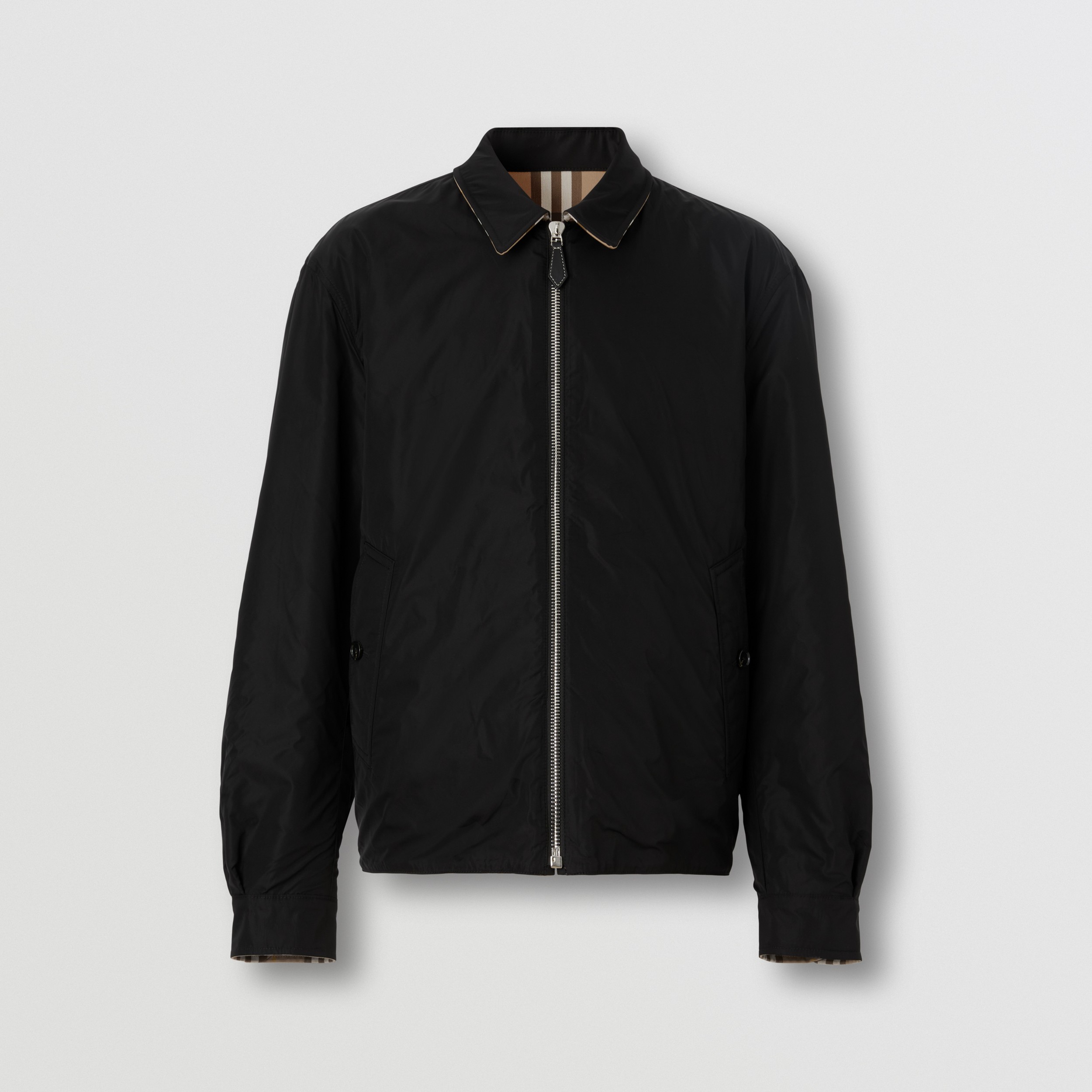 Reversible Check Cotton Harrington Jacket in Truffle - Men | Burberry® Official - 2